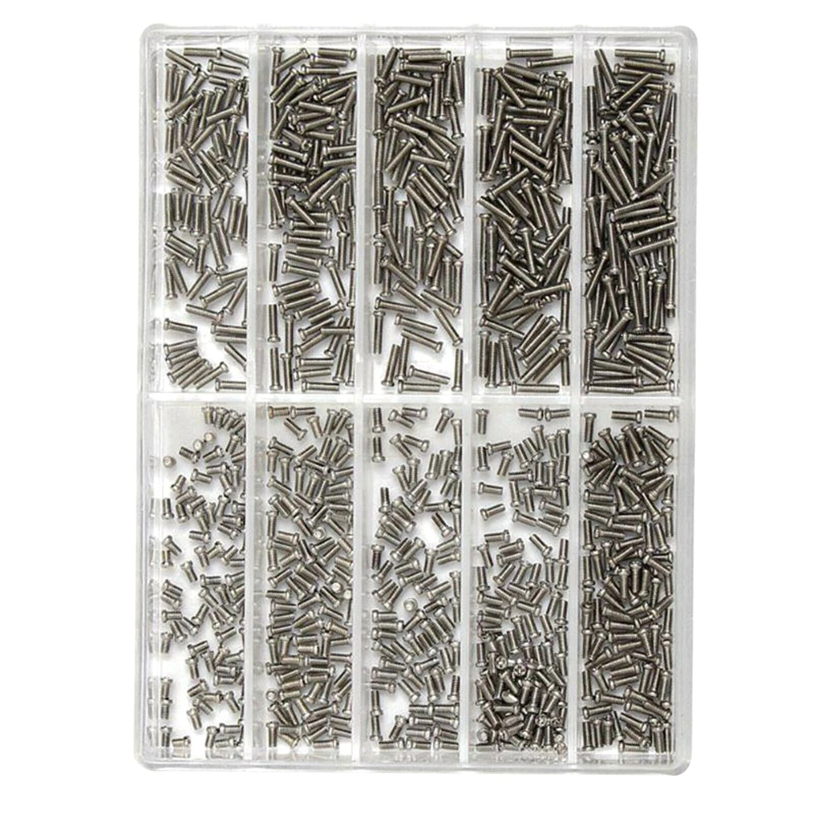 600PCS Steel Watch Back Cover Screw Phillips Watch Repairing Tools with Box