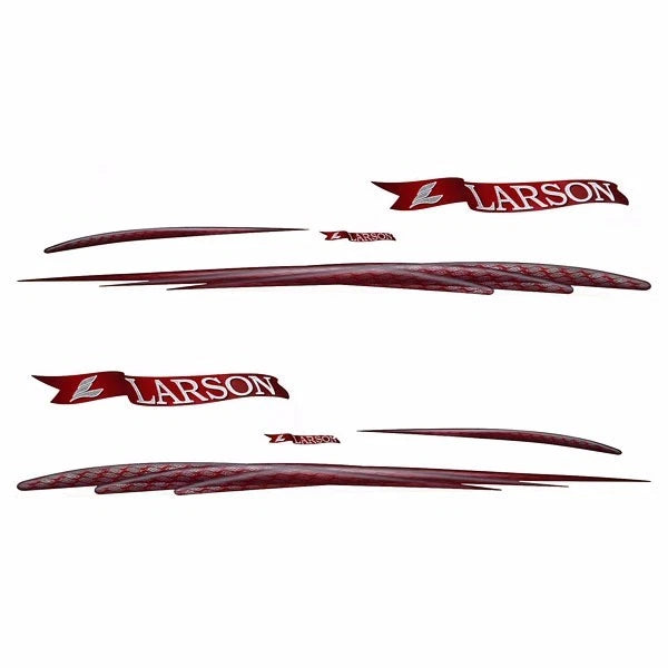 Larson SEI Boat Graphic Decal 8634-2314 - Red Gray Stickers (kit)