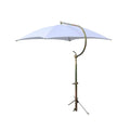 Complete White Canvas Umbrella Frame & Mounting Bracket TU56 405456 Farmer Bob's
