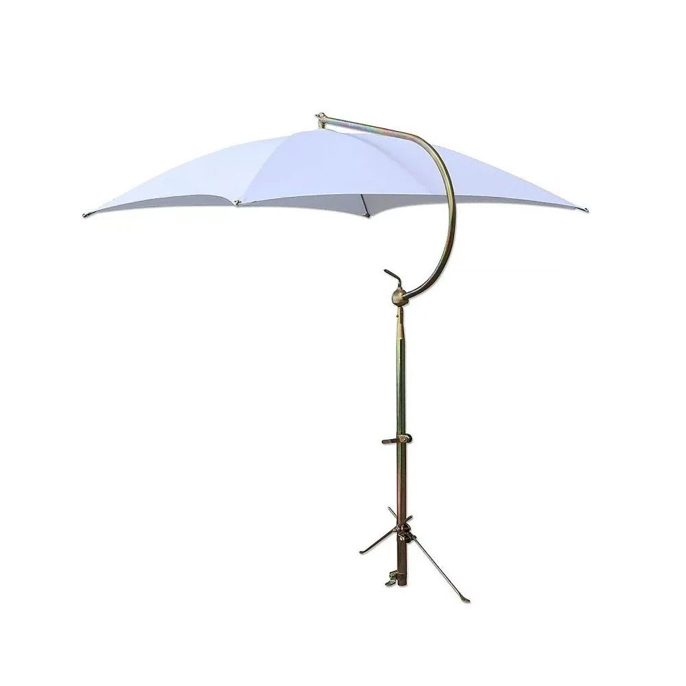Complete White Canvas Umbrella Frame & Mounting Bracket TU56 405456 Farmer Bob's
