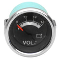 Teleflex Boat Volt Gauge 67019F - Sterling Silver - Black 2 Inch