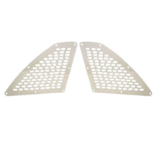 Bryant Boat Grille Covers - Mirrored Silver Stainless Steel (pair)