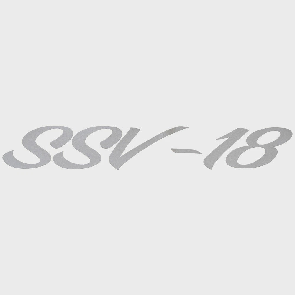 Lund Boat Brand Decal 2095520 - SSV-18 Sticker Metallic Gray