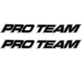 Tracker Boat Pro Team Decal 47456 - 17 1/2 X 2 Inch Black Silver (2PC)