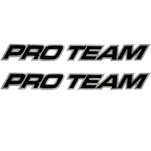 Tracker Boat Pro Team Decal 47456 - 17 1/2 X 2 Inch Black Silver (2PC)