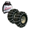 Pair of 2 Link Tire Chains 23x9.5x12, 20x10.5x12 for Side-by-Side UTV, Utility