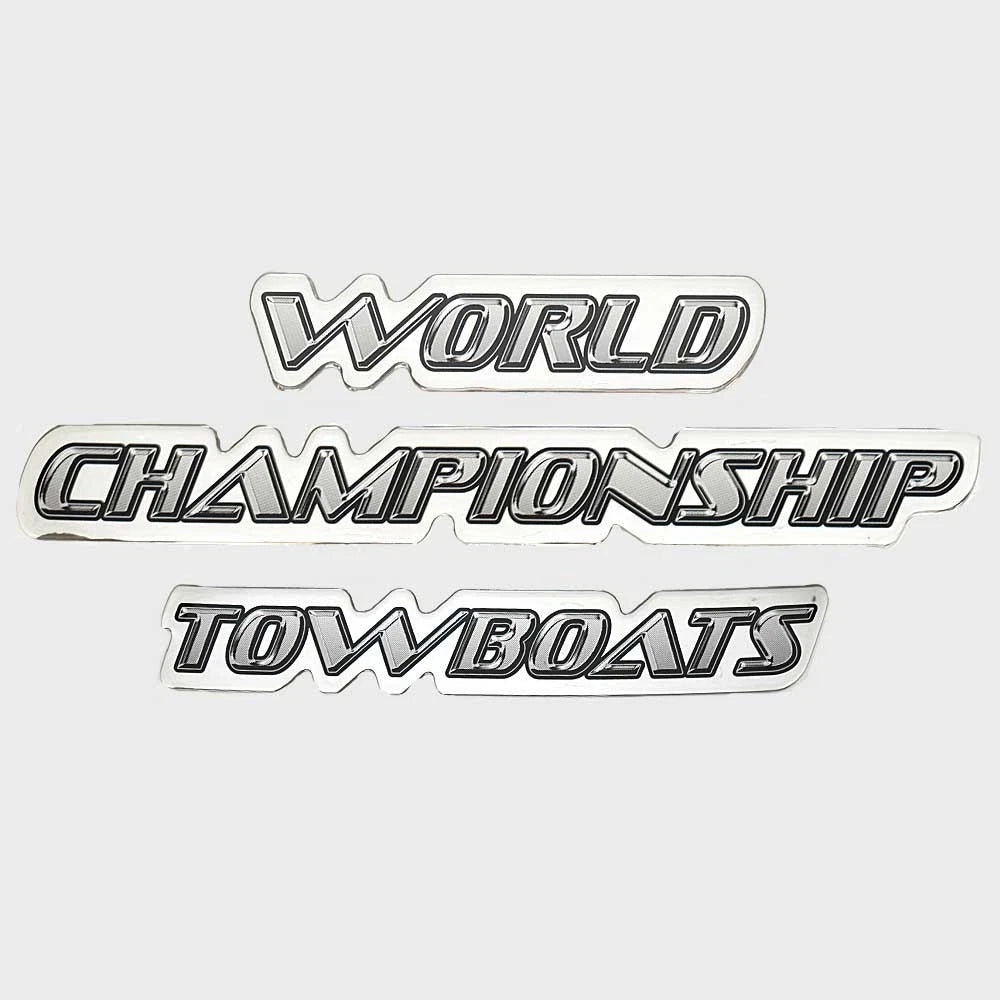 Gekko Boat Raised Decal - World Championship Towboats Mirrored - Black
