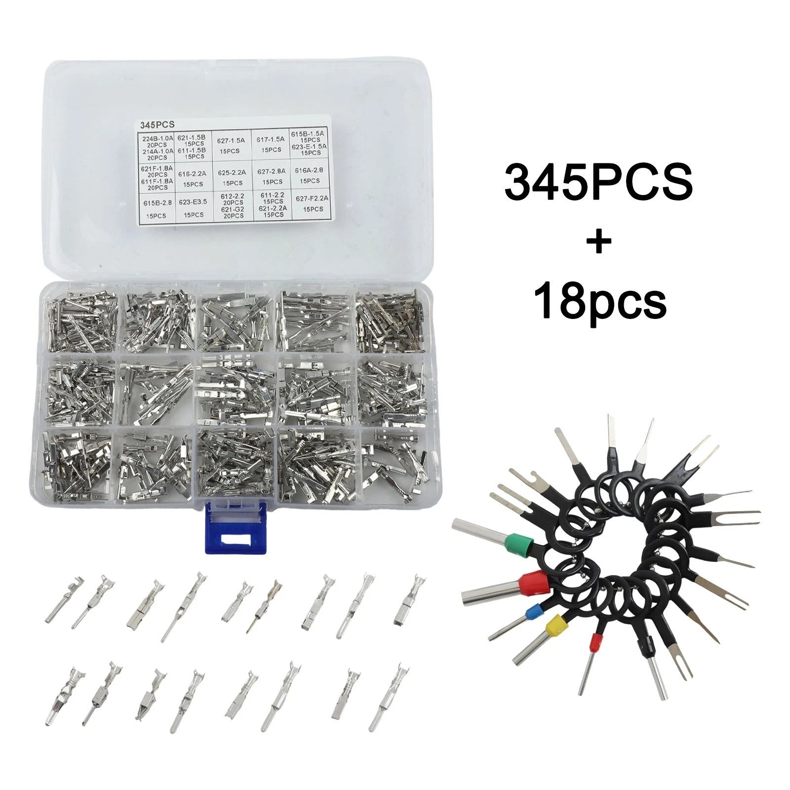 Effortless 345 Terminal Pins Kit with Removal Tool for Quick Connections