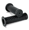 Burly Brand Rubber Diamondback Grips 7/8 in - Black for Motorcycles, Street &