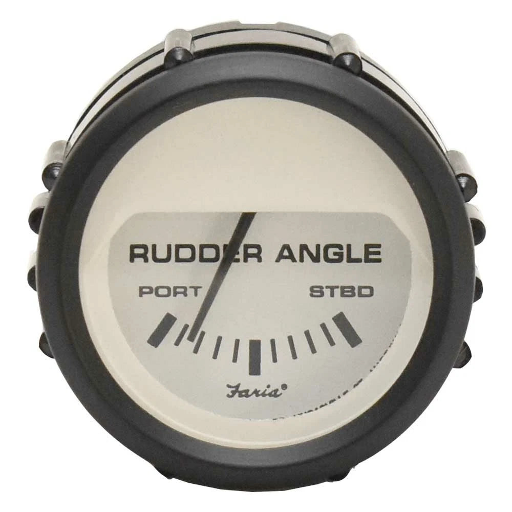 Faria Boat Rudder Angle Gauge GP7376B - Euro White 2 Inch