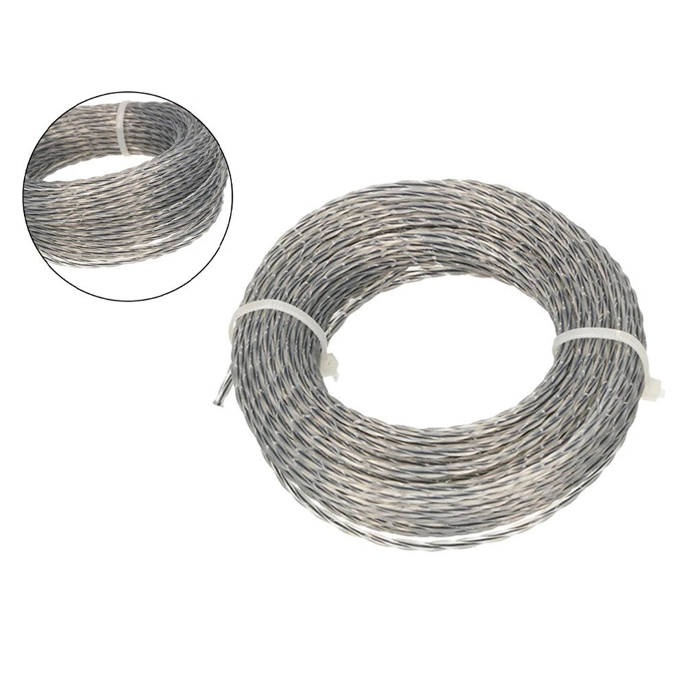 15 Meter Nylon Lawn Mower Replacement Line for Brush Cutting and Trimming