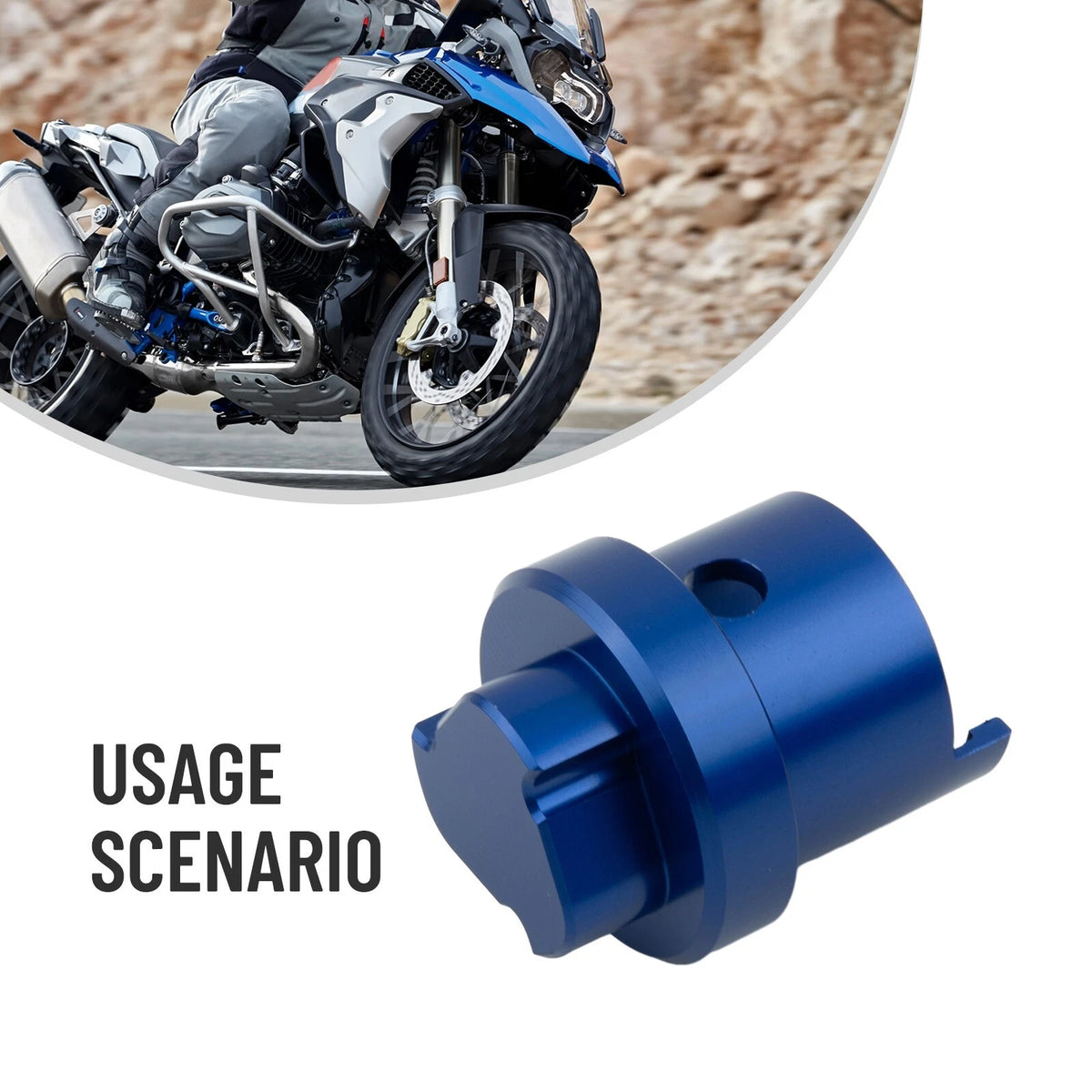 2-in-1 Oil Filler Cap Wrench Coil Pack Removal Tool Blue for R1200GS R1200RT