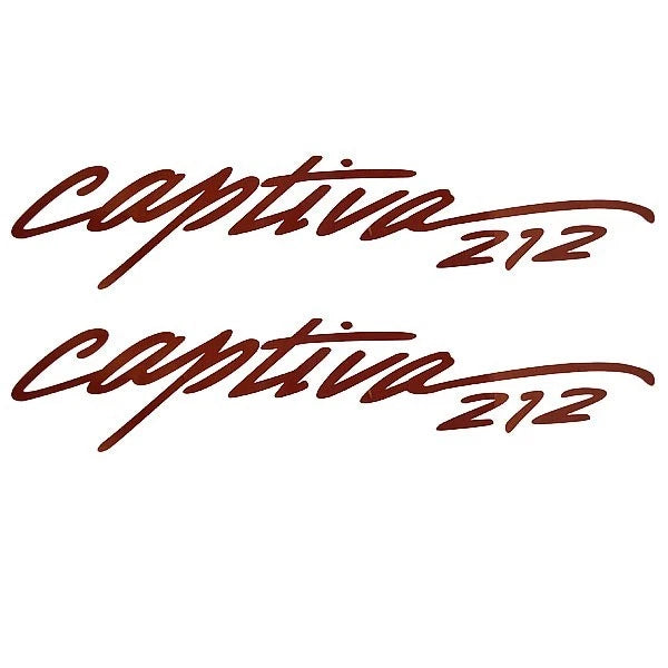 Rinker Boat Decal VS812302-01BG - 212 Captiva Burgundy Stickers (pair)
