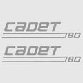 Weeres Pontoon Boat Decals 30000376 - Cadet 180 Silver Stickers (pair)