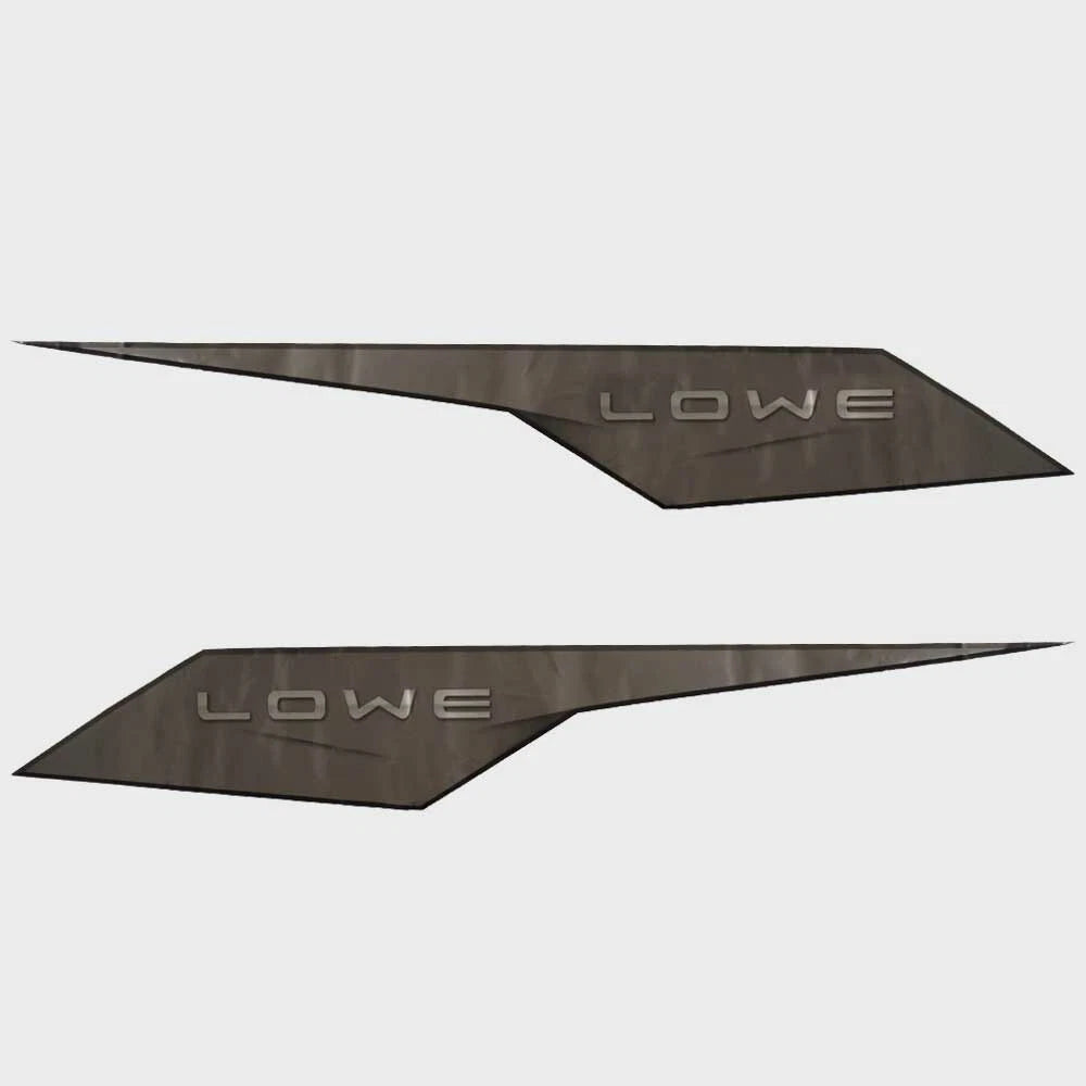 Lowe Boat Graphic Hull Decals 2368818 - 2368819 - Gray Silver (2 PC)
