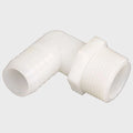 Boat Pipe-Hose Elbow Fitting - 1 X 3/4 Inch White PVC