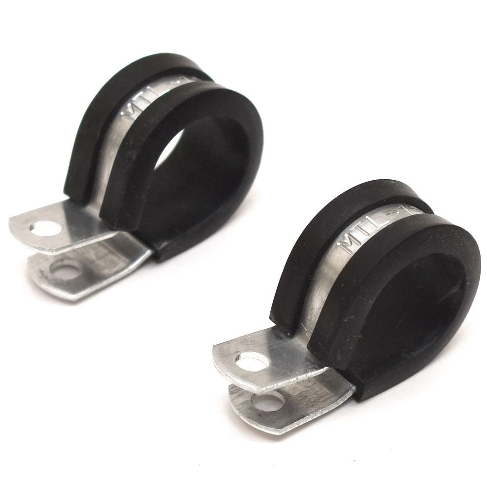 Boat Cushioned Marine Cable Hose Clamps - 3/4 Inch Aluminum (pair)