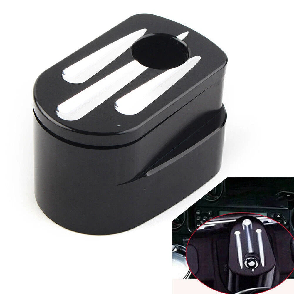 CNC Cut Billet Black Ignition Switch Cover for Harley Street Road Glide