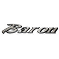 Lund Boat Raised Decal 1985788 - Baron 8 X 1 5/8 Inch Silver Black