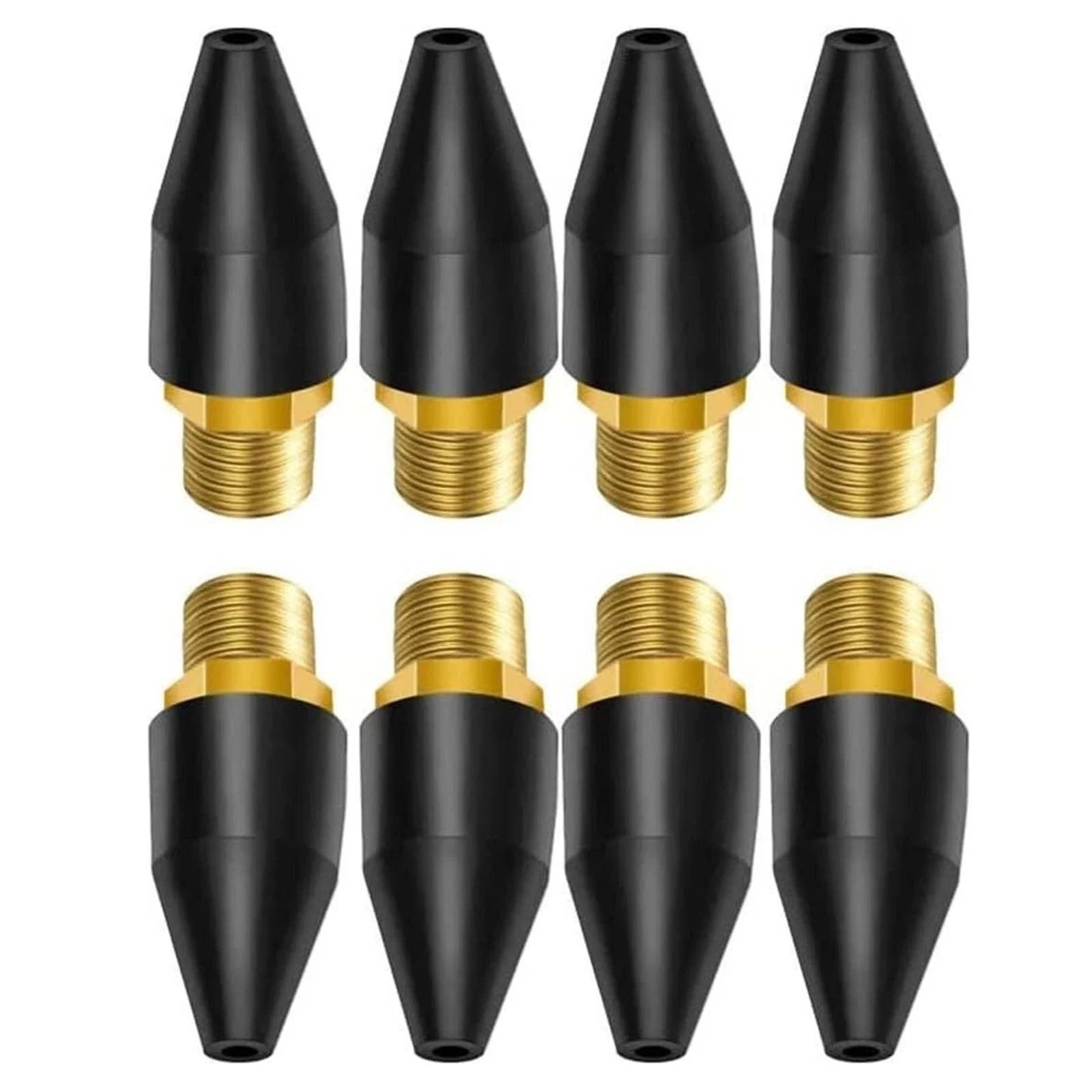 8PCS Blow Gun Nozzle Tip for Air Compressor, Rubber Nozzle with 1/8" NPT Male