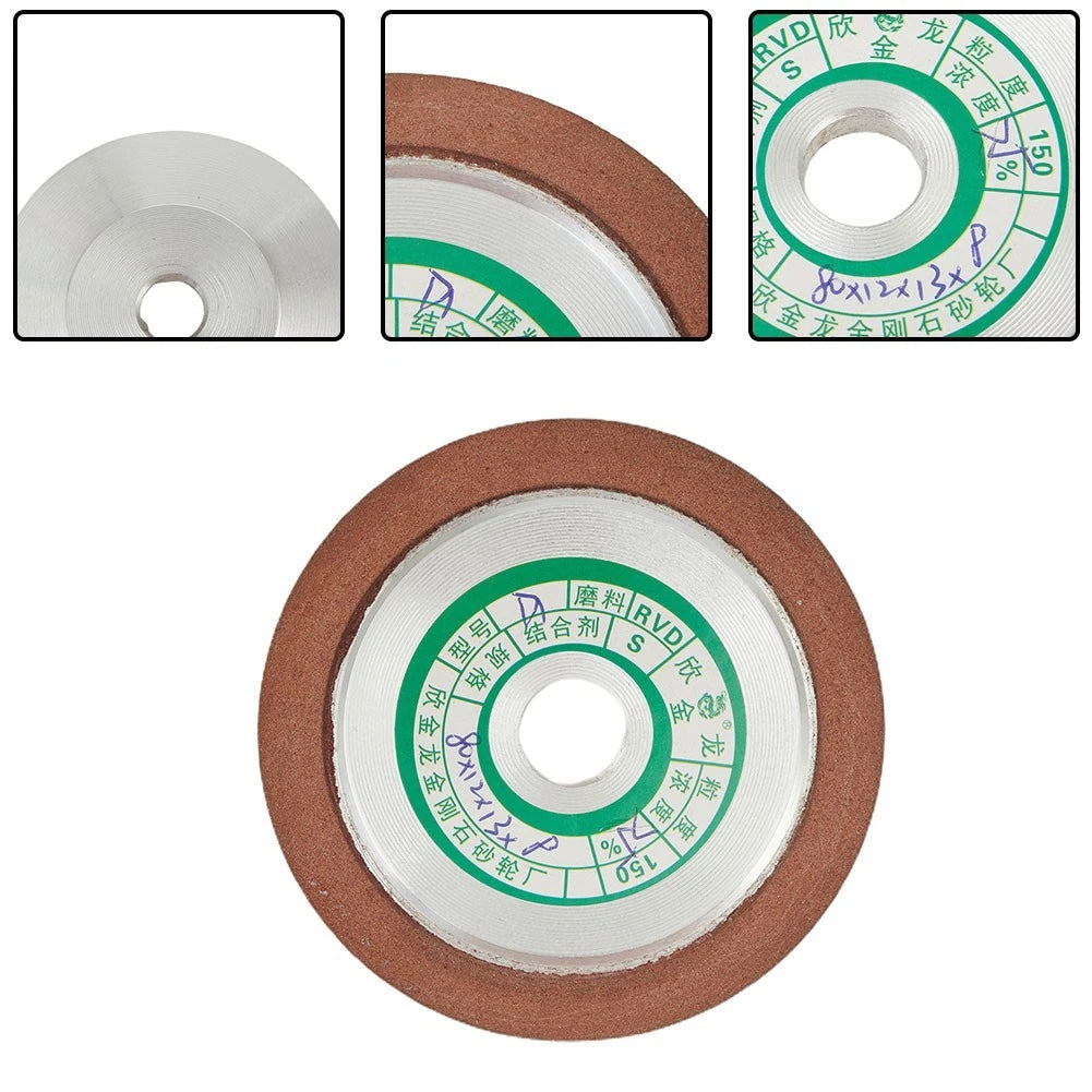80mm Grinding Wheels for Round Carbide Saw Blade Sharpener Grinder Inner Dia13mm