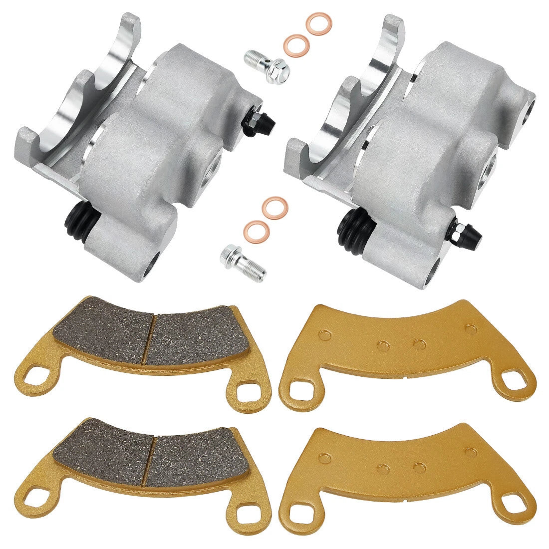 Front Brake Calipers & Pads for Polaris RZR RS1 2018-2020 GEM eM1400 2013-2015