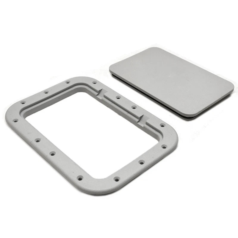 Rabud Boat Pry-Out Deck Plate 711SG - Access Hatch 7 X 11 Inch Gray