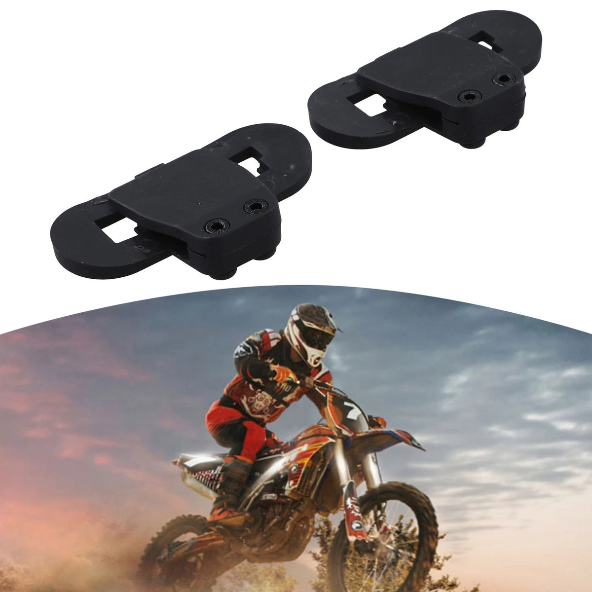 2X Clip Clamp Mounts for T-COM Motorcycle Helmet Intercom Interphone