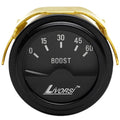 Livorsi Boat Boost Gauge GIB60BKBK - Black 2 Inch