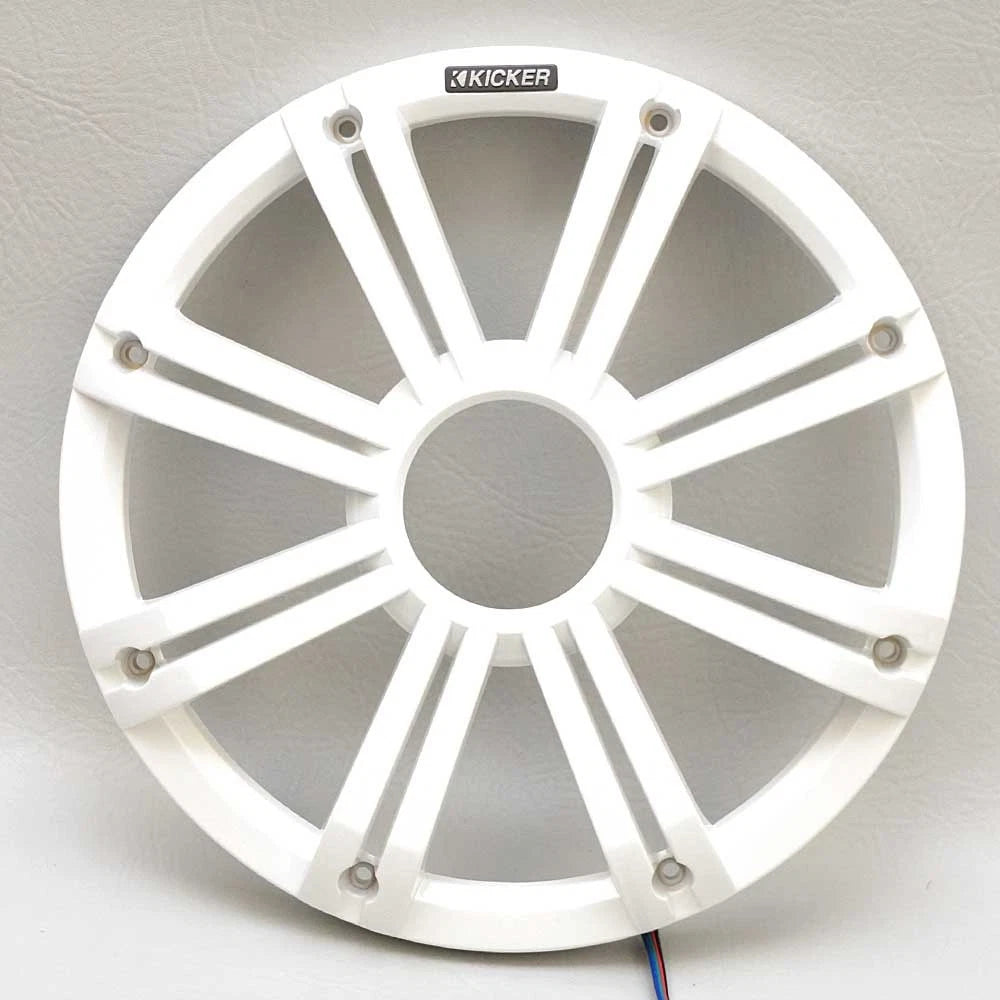 Kicker Boat Subwoofer Grille - LED White 11 Inch