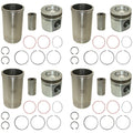 RE64509 Four Piston Liner Kits Fits John Deere 2256 2258 2264 2266 330LC 3554