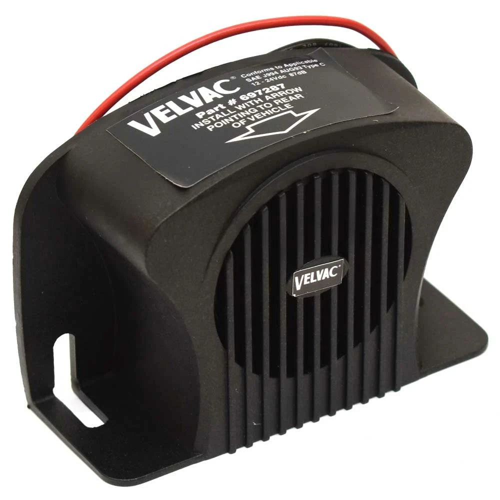 Velvac Boat Back Up Alarm 697287 - 12-24 V DC 87dB Black Plastic