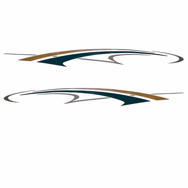 Rinker Boat Graphic Decals 218388 - Captiva Green Stickers (set of 2)