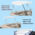 Bimini Top Boat Cover Canvas Fabric White with Boot Fits 4 BOW 96"L 54"H 61" - 66"W