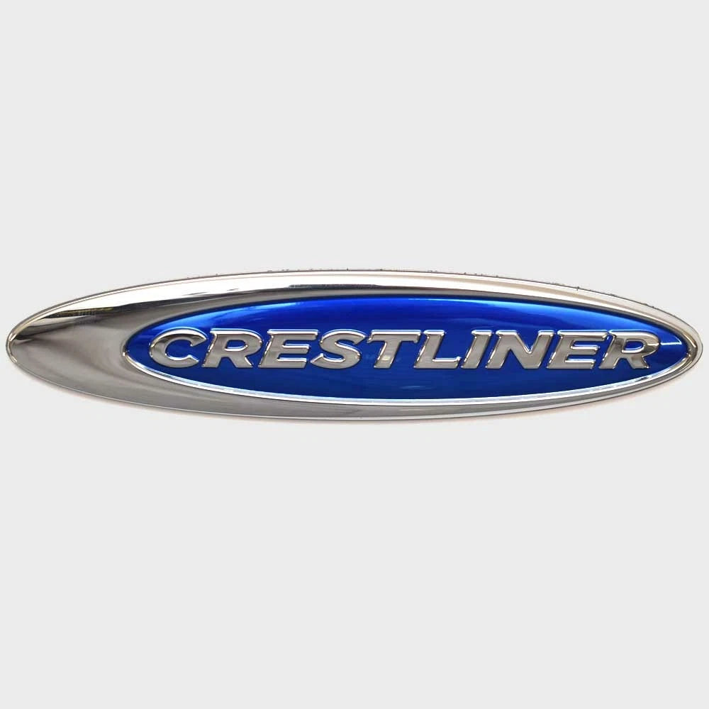 Crestliner Boat Raised Emblem Decal 2073169 - Sticker 5 1/2 Inch Blue