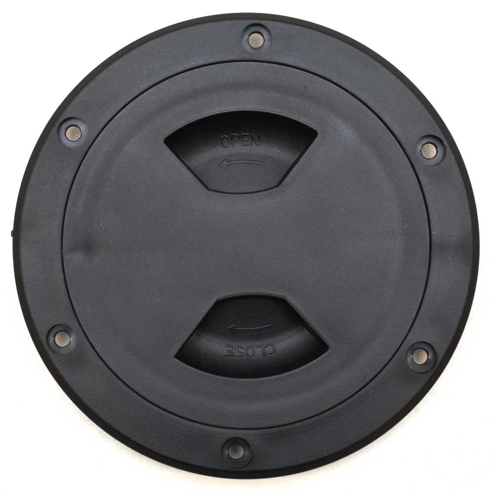 IPS Boat Deck Access Plate W-AP-4BKTPT - Twist Out 4 Inch Black