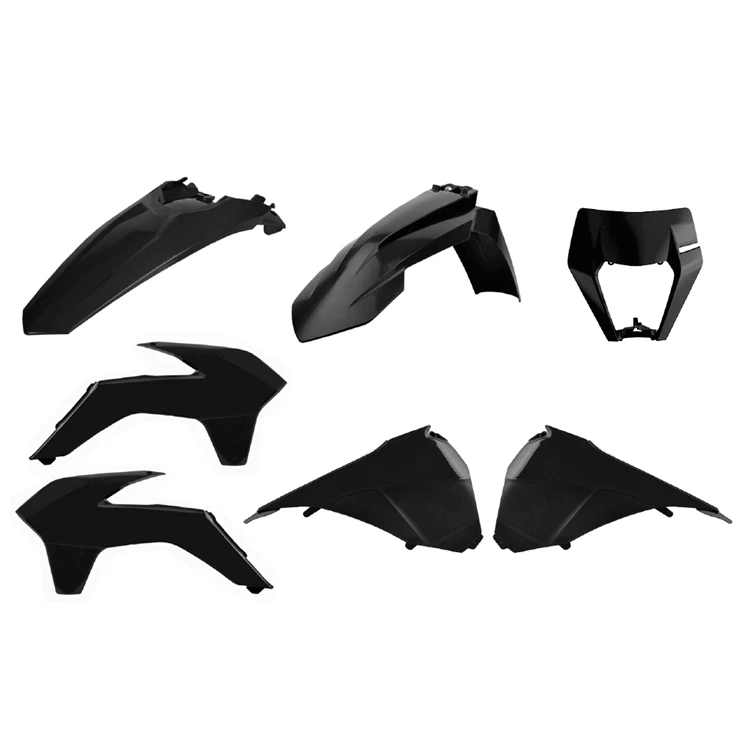POLISPORT PLASTIC KIT KTM EXC/EXC-F 2014-2016, FRONT END RESTYLING 19, BLACK