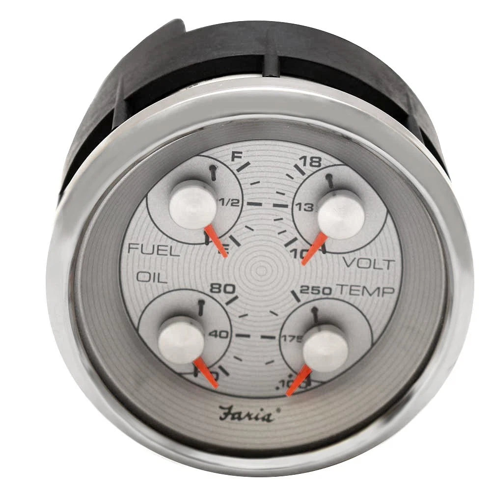 Faria Boat Multi Function Gauge GFC636A - Fuel Volt Oil Temp 3 1/2 Inch