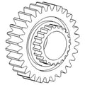 393523R1 Reverse Idler Gear Fits Case-IH Tractor Models 2706 2756 +