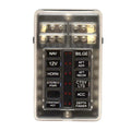 Bluewater Boat Fuse Block with Cover - 12 Position Black/Clear