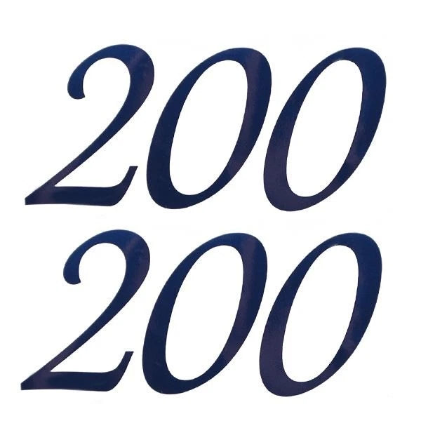 Tracker Boat Number 200 Decals 157713 - Navy Blue Stickers (pair)