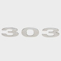 Cobalt Boat Raised Emblem Decal 451085 - 303 Silver Mirror Sticker