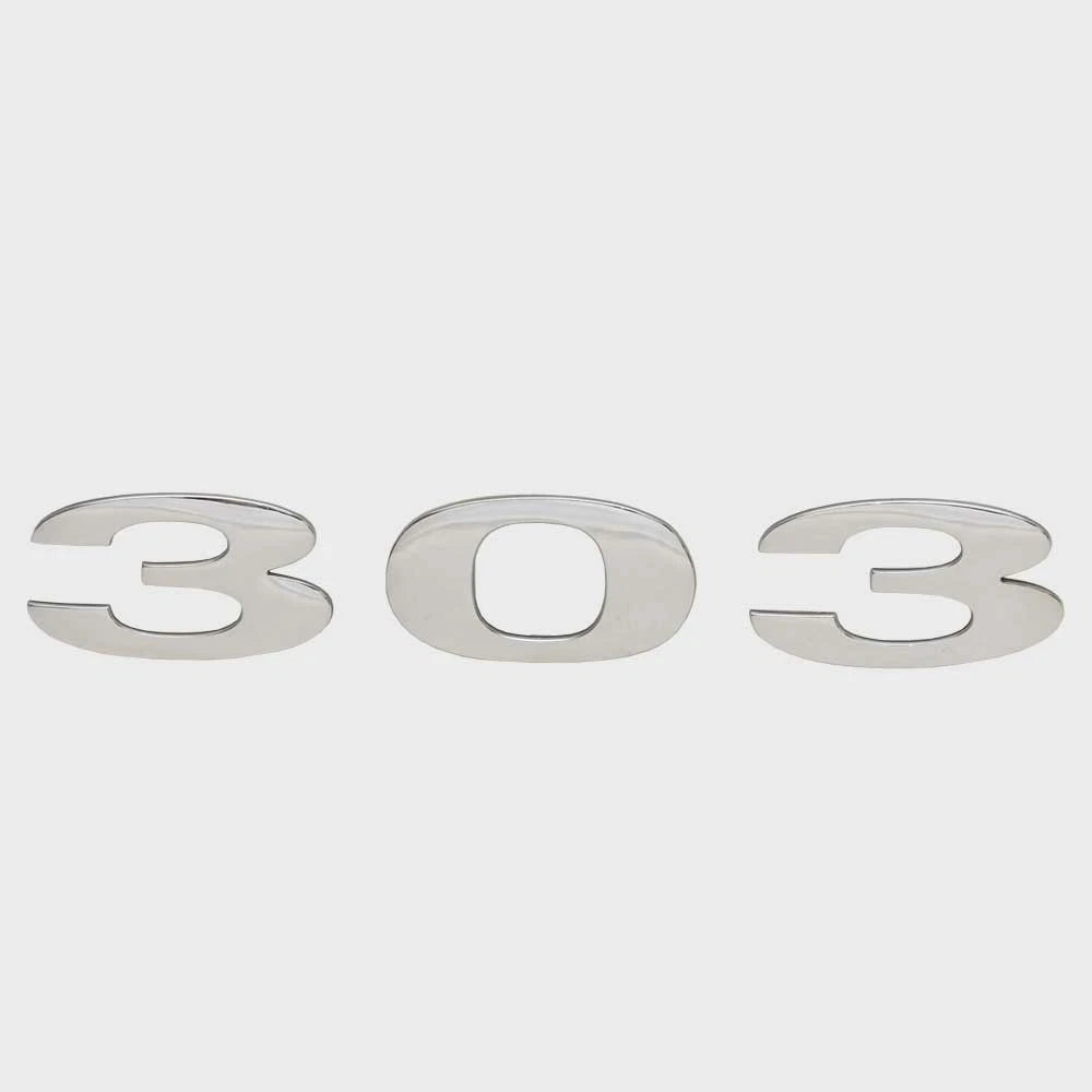 Cobalt Boat Raised Emblem Decal 451085 - 303 Silver Mirror Sticker