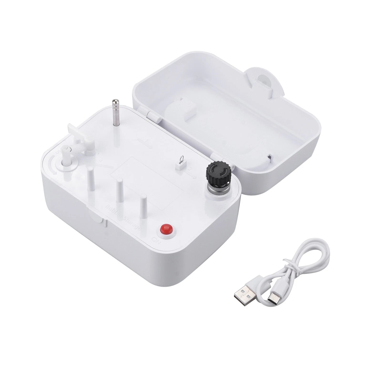 Portable Adjustable White Electrical Bobbin Winder Tool for Sewing Machine