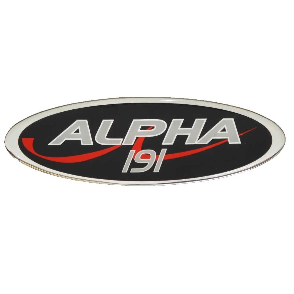 Legend Boat Raised Decal - Alpha Series 6 5/8 X 2 Black Silver Sticker Emblem