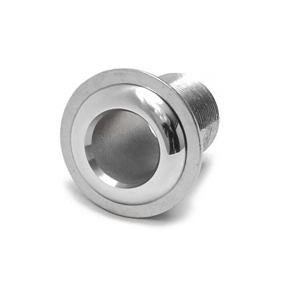 Boat Threaded Thru Hull - 1 1/4 Inch Polished Stainless Steel