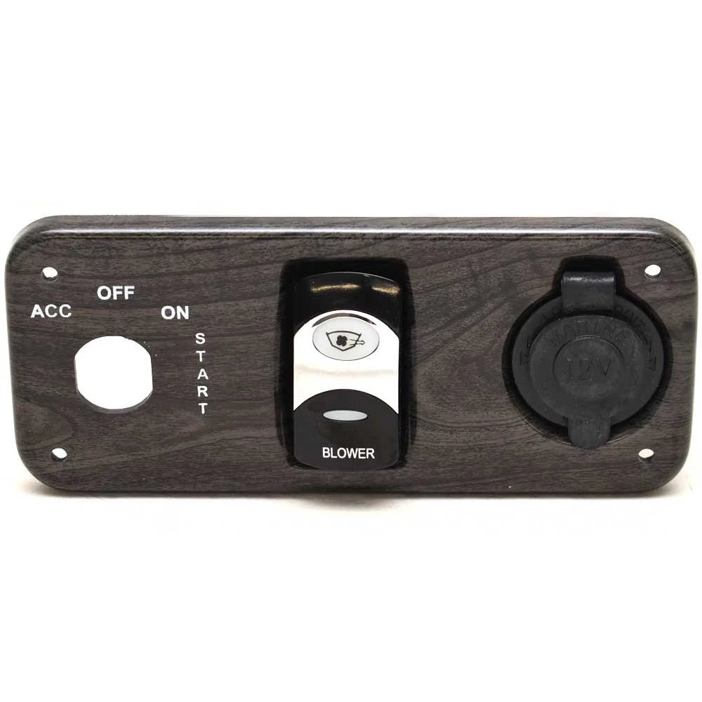 Rinker Boat Ignition Switch Panel 65392 - 290 Woodgrain 6 1/2 Inch