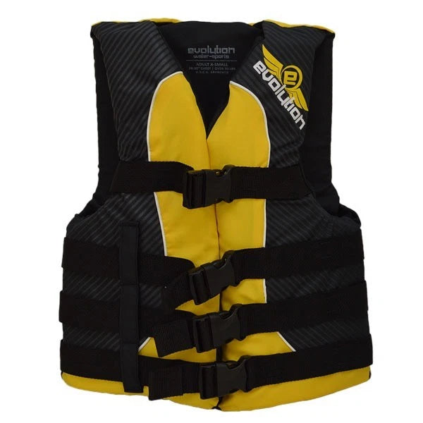 Evolution Boat Life Jacket 112232-300-010 -13 - Adult XS Yellow Black