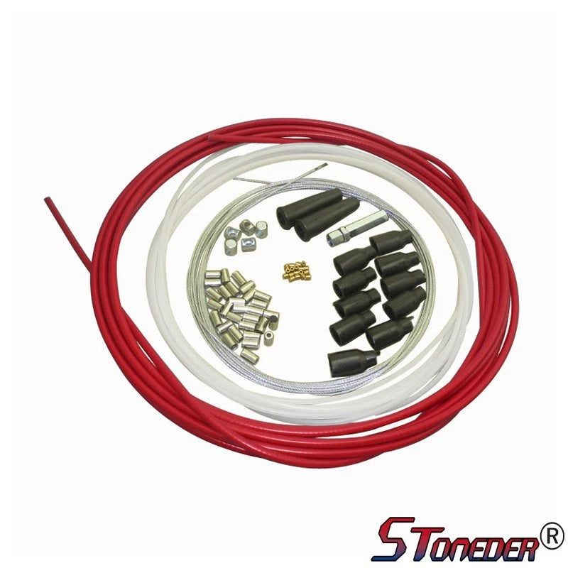 STONEDER 5m DIY Throttle Cable Kit Nipples Ferrules for Motorcycle Pit Dirt Bike
