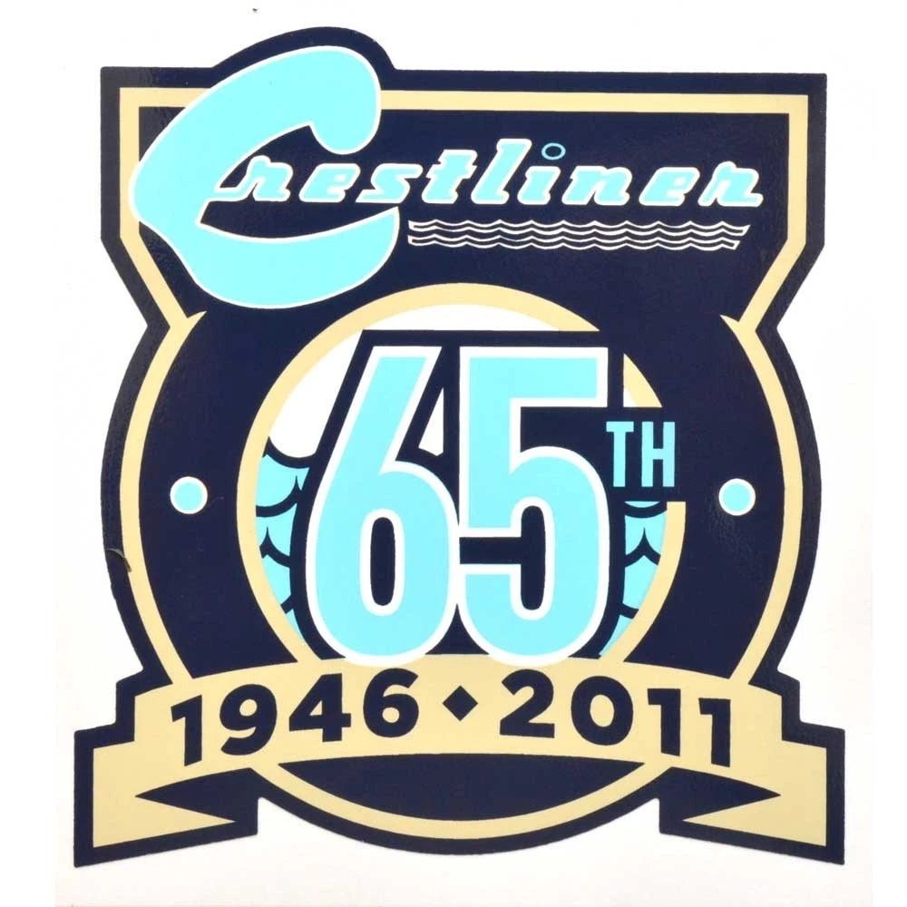 Crestliner Boat Brand Decal 2027823 - 65th Anniversary Sticker